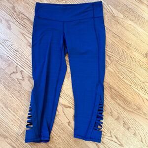 Athleta Navy Blue Cropped Workout Legging - S